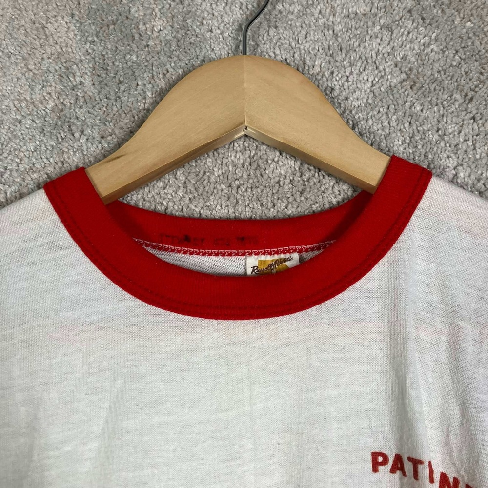 Vintage 70s Russell Athletic BSA Pathfinder District Ringer T Shirt White Red M - Picture 4 of 13